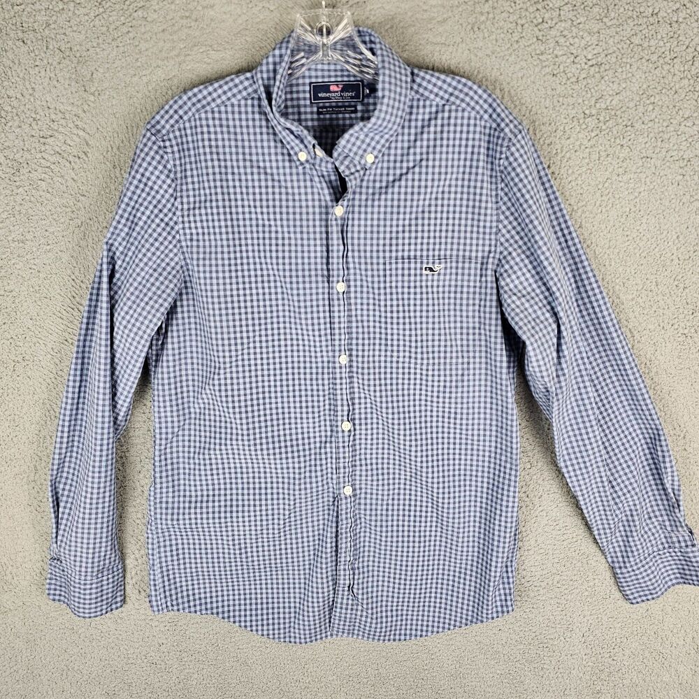 Vineyard Vines Shirt Mens Medium Slim Fit Tucker Shirt Long Sleeve Collar